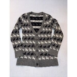 VTG Anthropologie HWR Monogram Dog Trot Sweater Scottie Wool Blend Size X Small‎
